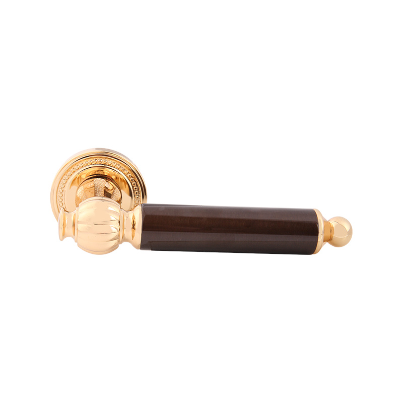 105-316 Nordisk koppar 24K Real Gold Bedroom Door Lock
